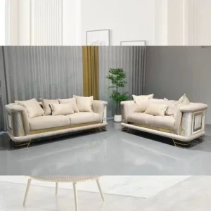 Valencia Modern Living Room Sofa with Gold Legs
